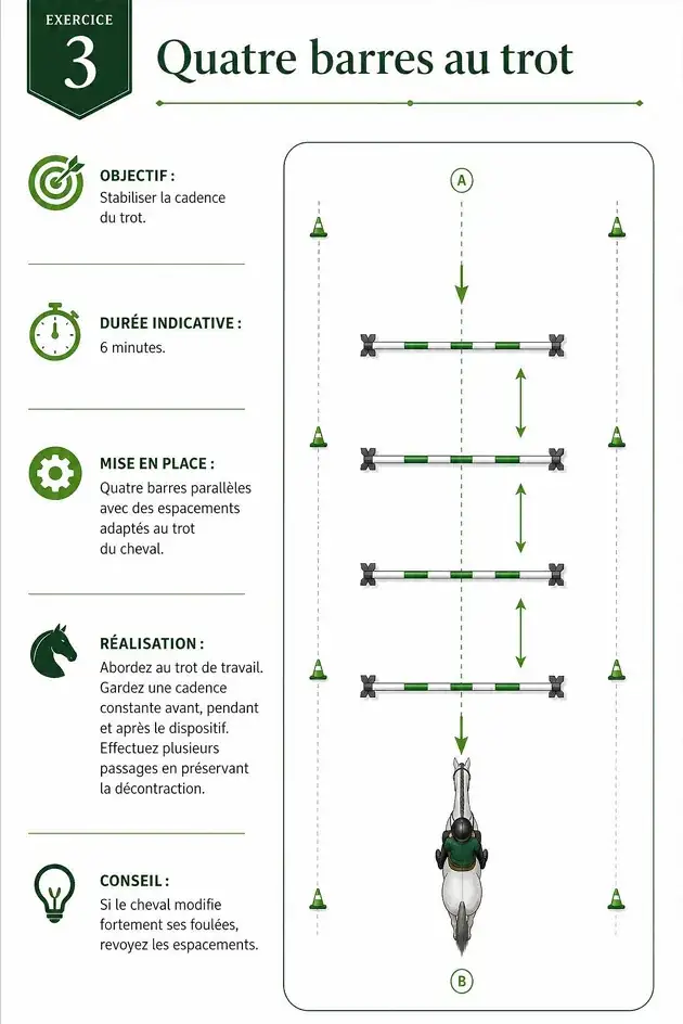 Page du guide 100 exercices de saut d'obstacles illustrés — 5