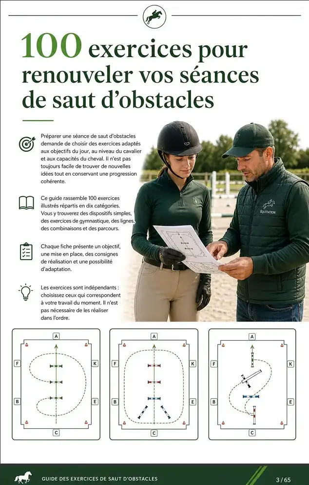 Page du guide 100 exercices de saut d'obstacles illustrés — 2